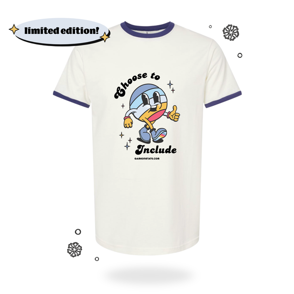Goober “Choose to Include” Retro Ringer Tee