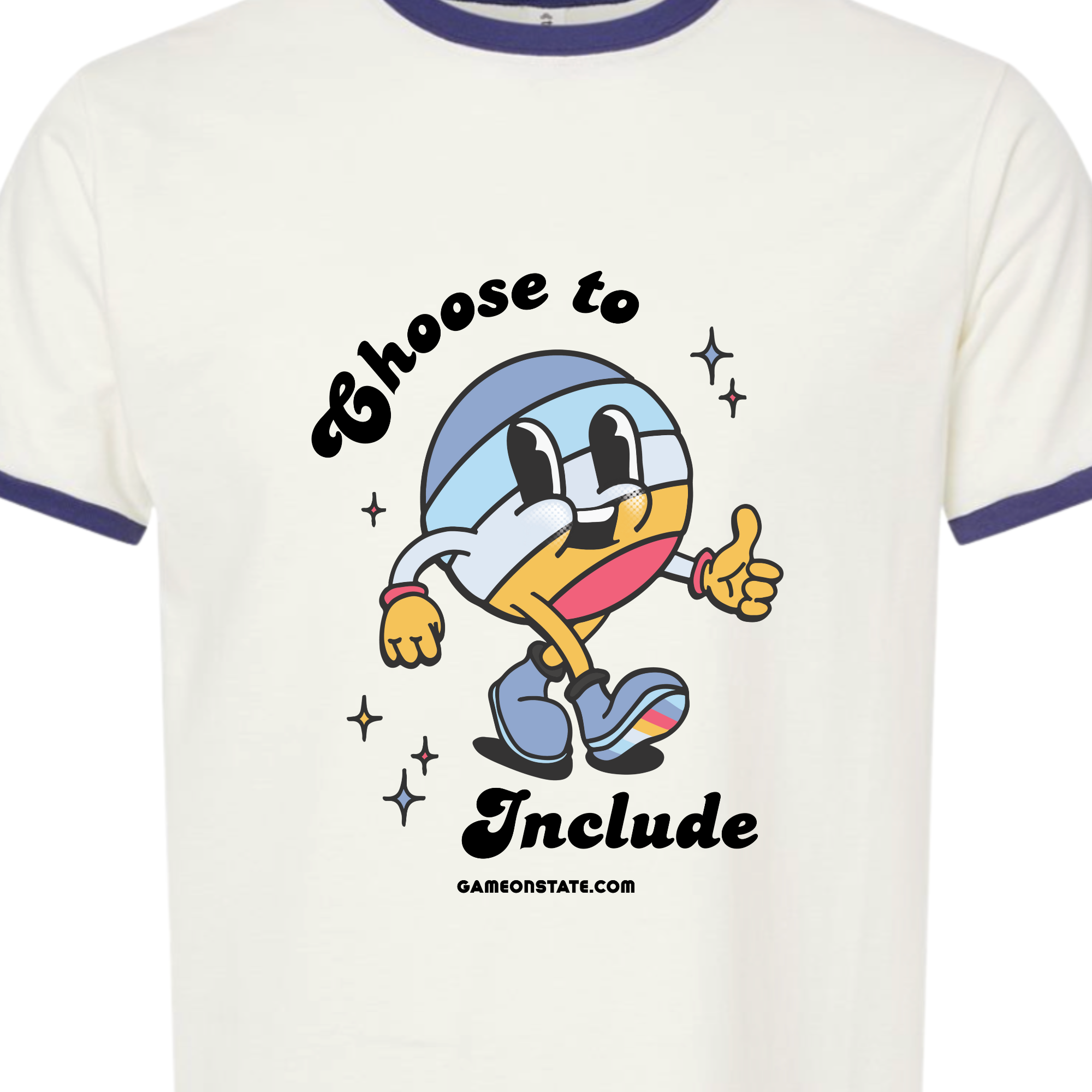 Goober “Choose to Include” Retro Ringer Tee